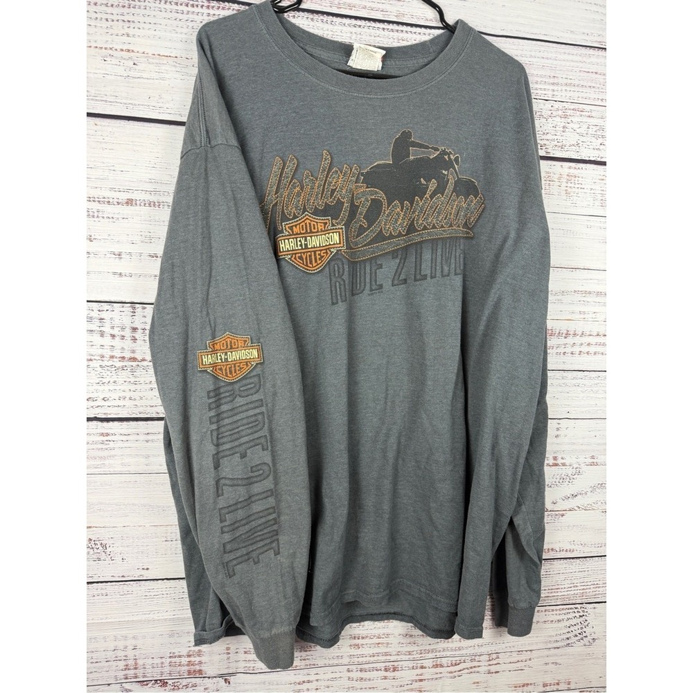 Harley-Davidson Santa Maria California Long Sleeve T-Shirt 2XL Biker - Picture 3 of 6